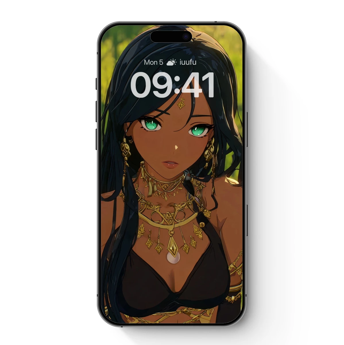 Golden Goddess in Verdant Fields