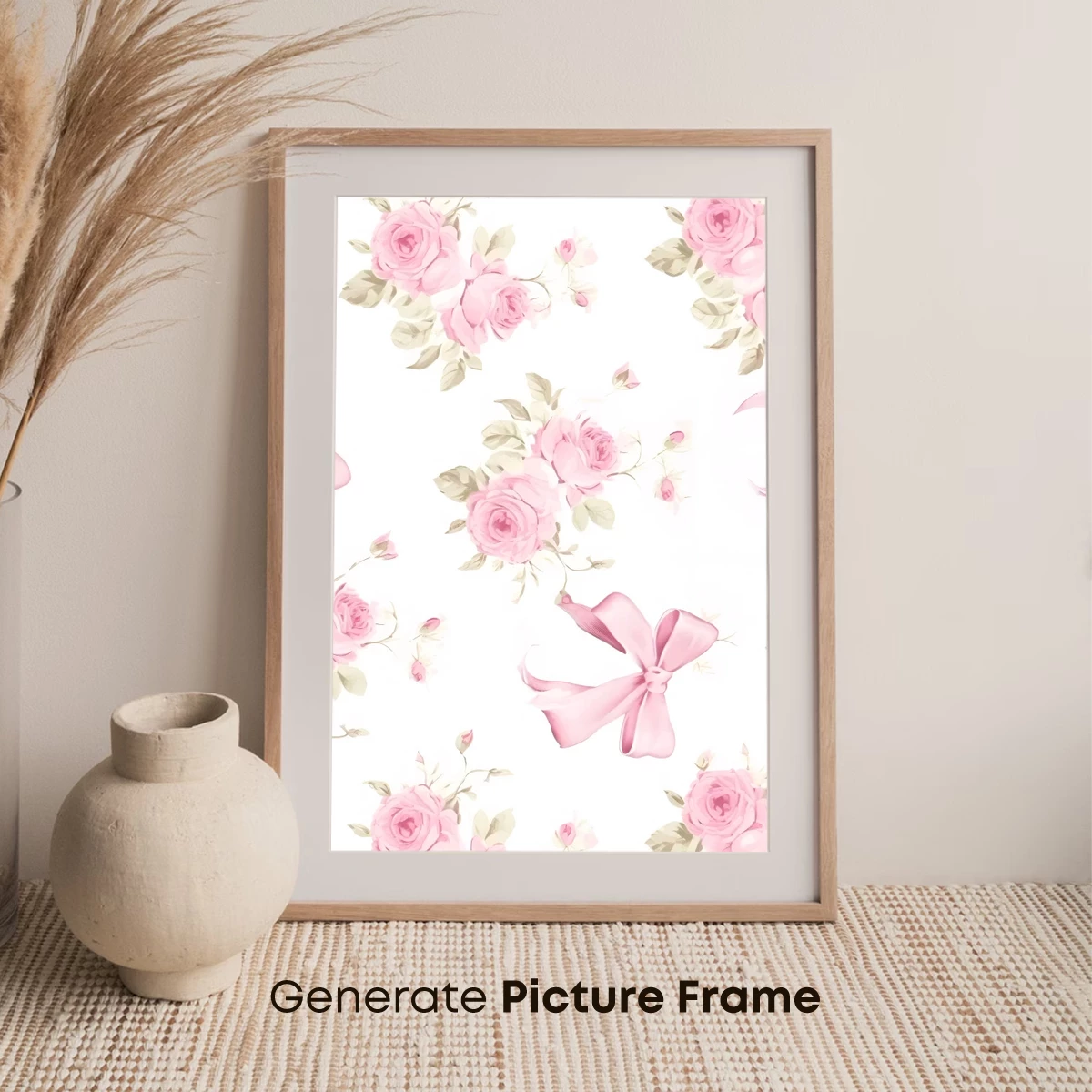 Elegant Pink Roses with Satin Bows - Image 7