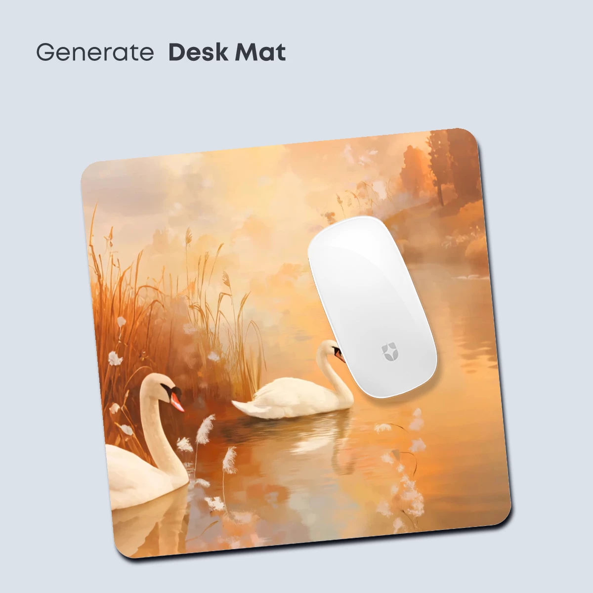 Golden Hour Swans: A Dreamlike Autumn Reverie - Image 4