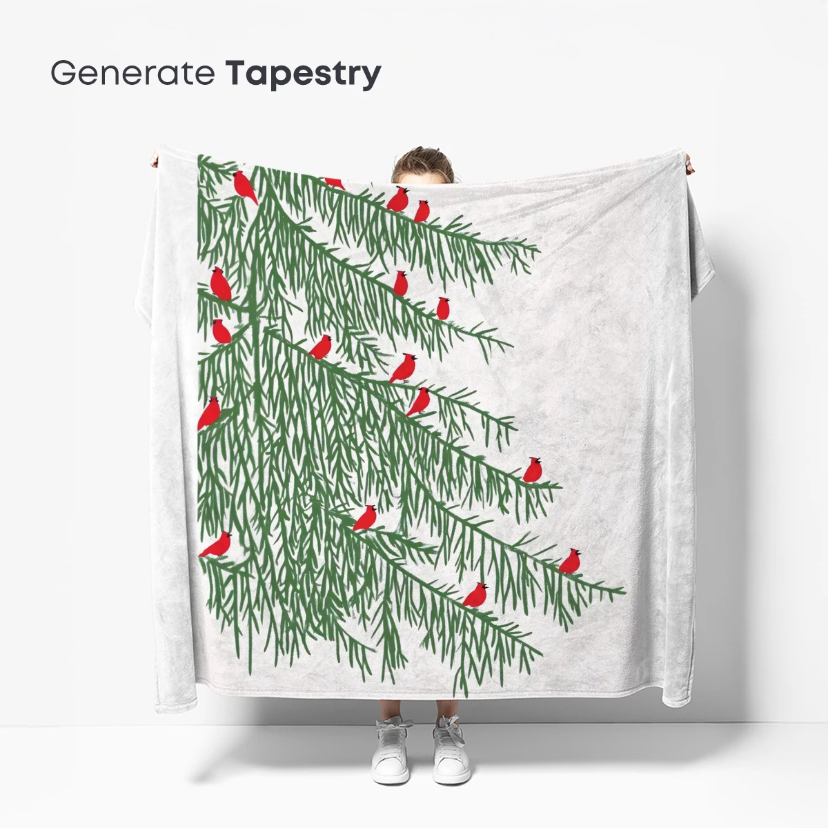 Cardinals Perched on Pine: Winter's Festive Embrace - Image 5