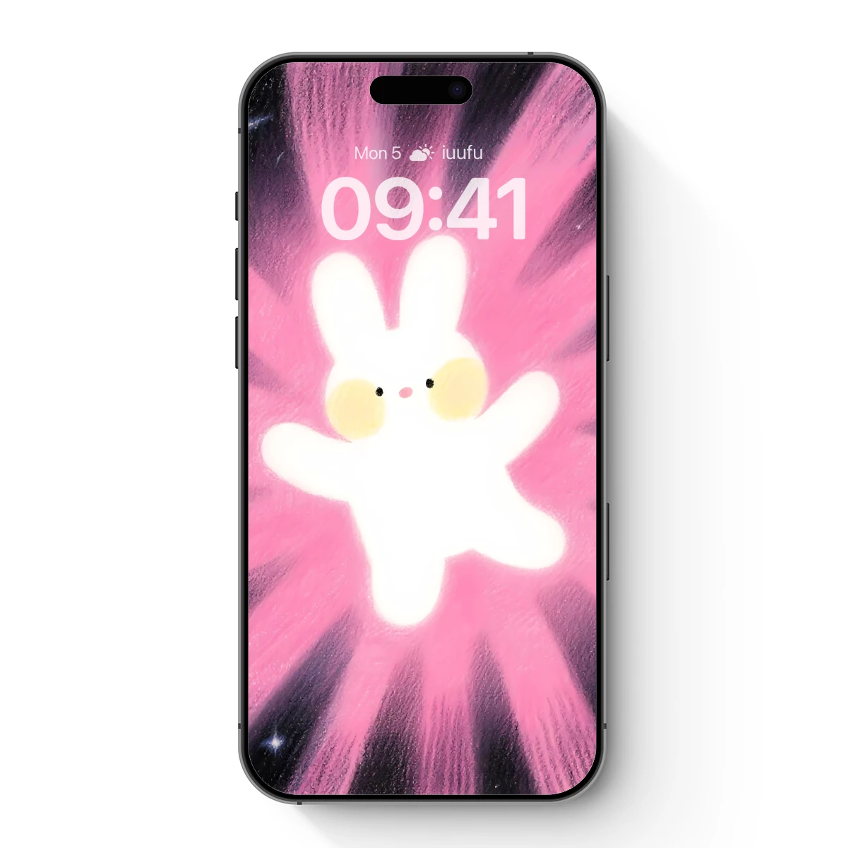Cosmic Bunny Burst: Radiant Pink Galaxy Art