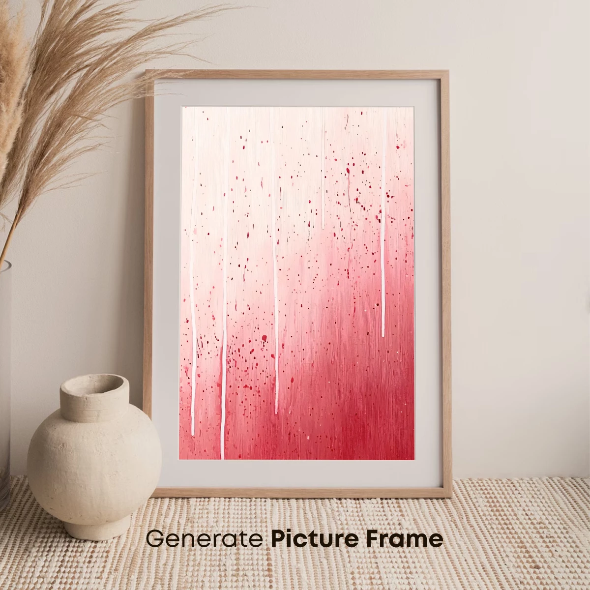 Dripping Elegance: Abstract Red Gradient Art - Image 7
