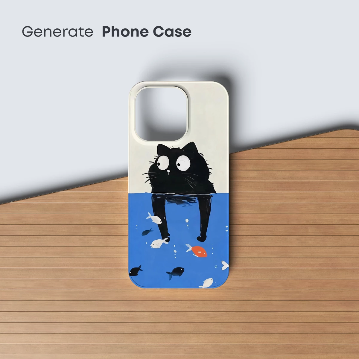 Curious Cat in a Fishy Sea - Image 3