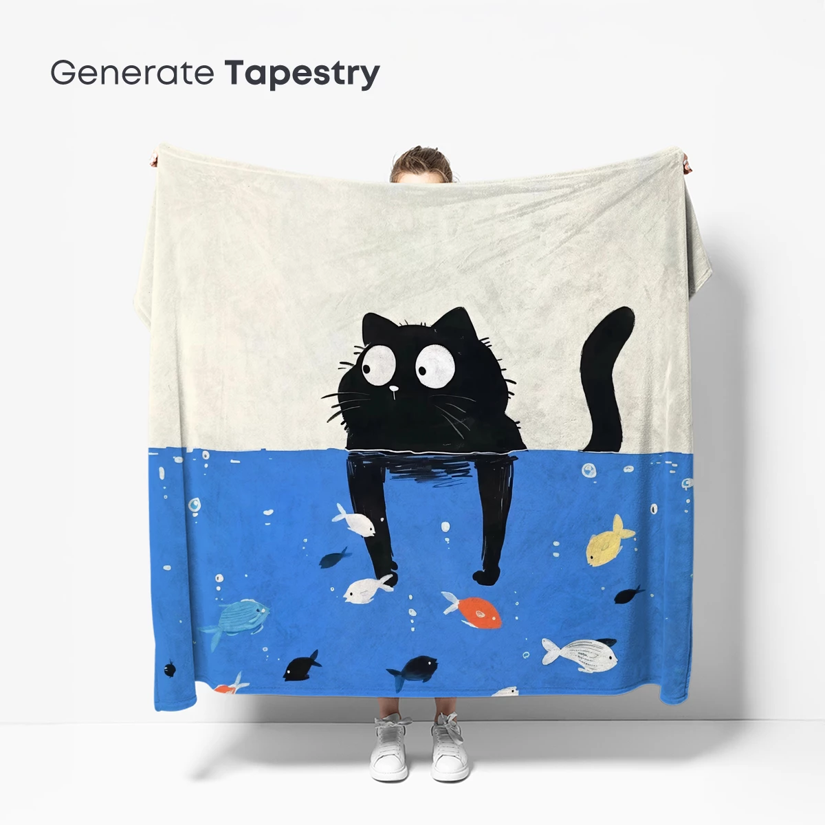 Curious Cat in a Fishy Sea - Image 5