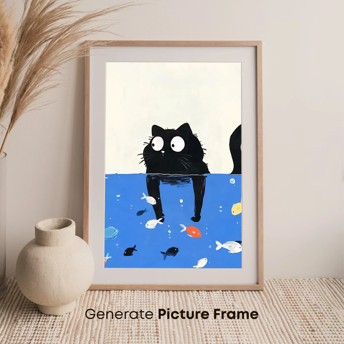 Curious Cat in a Fishy Sea - Image 7