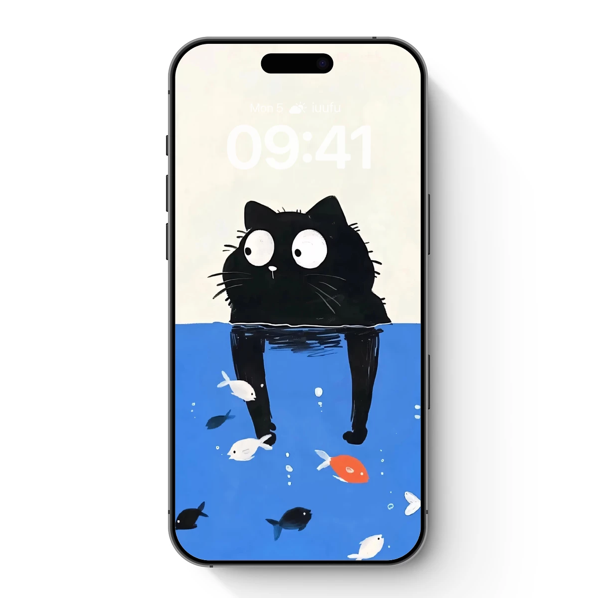 Curious Cat in a Fishy Sea