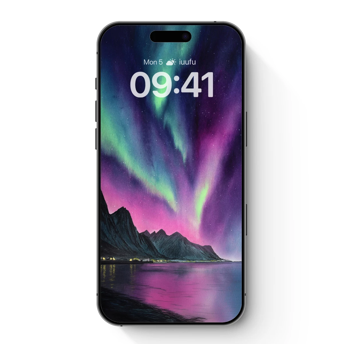 Aurora Over Midnight Mountains: Ethereal Northern Lights Dance