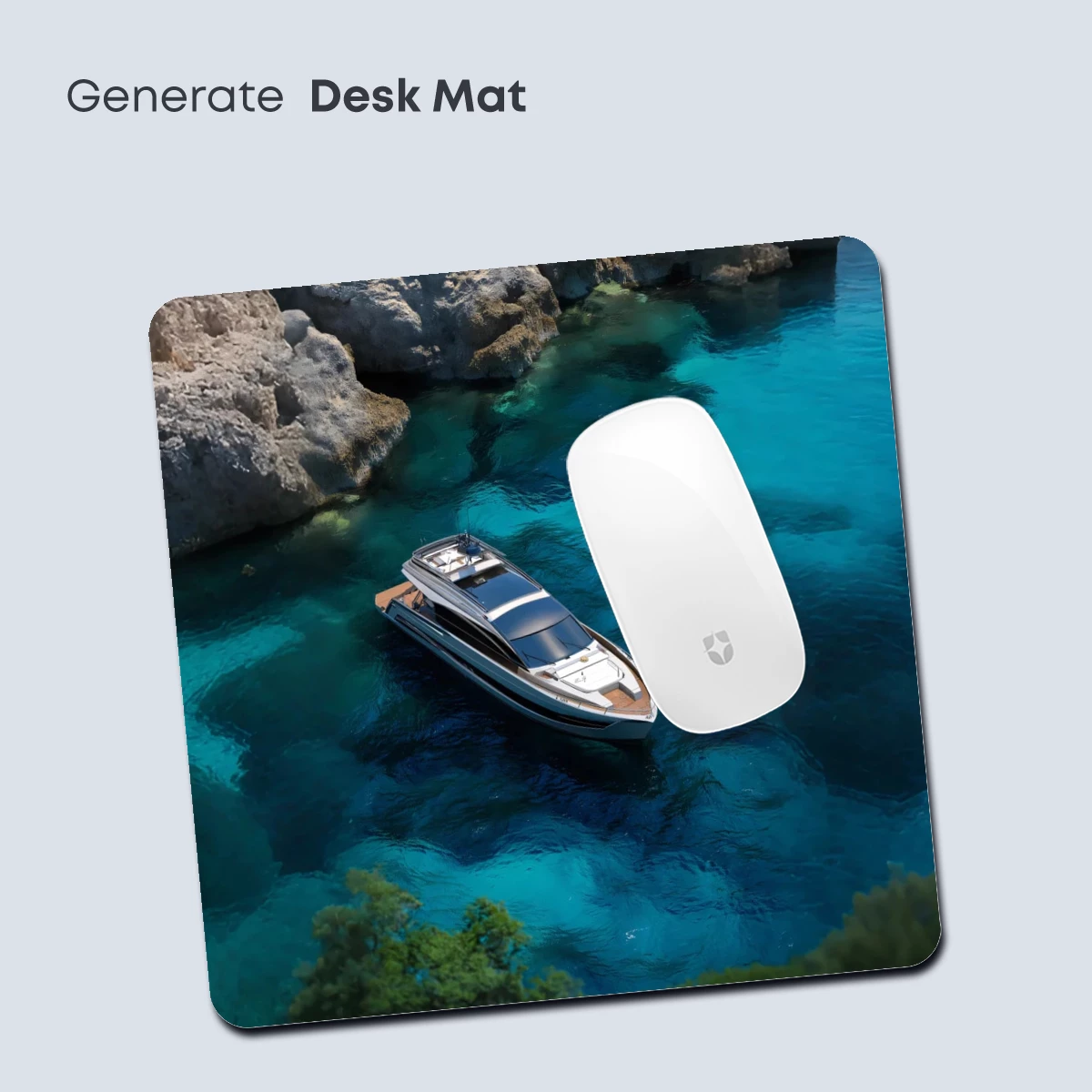 Crystal Blue Cove: Yacht Drifts in Turquoise Depths - Image 4