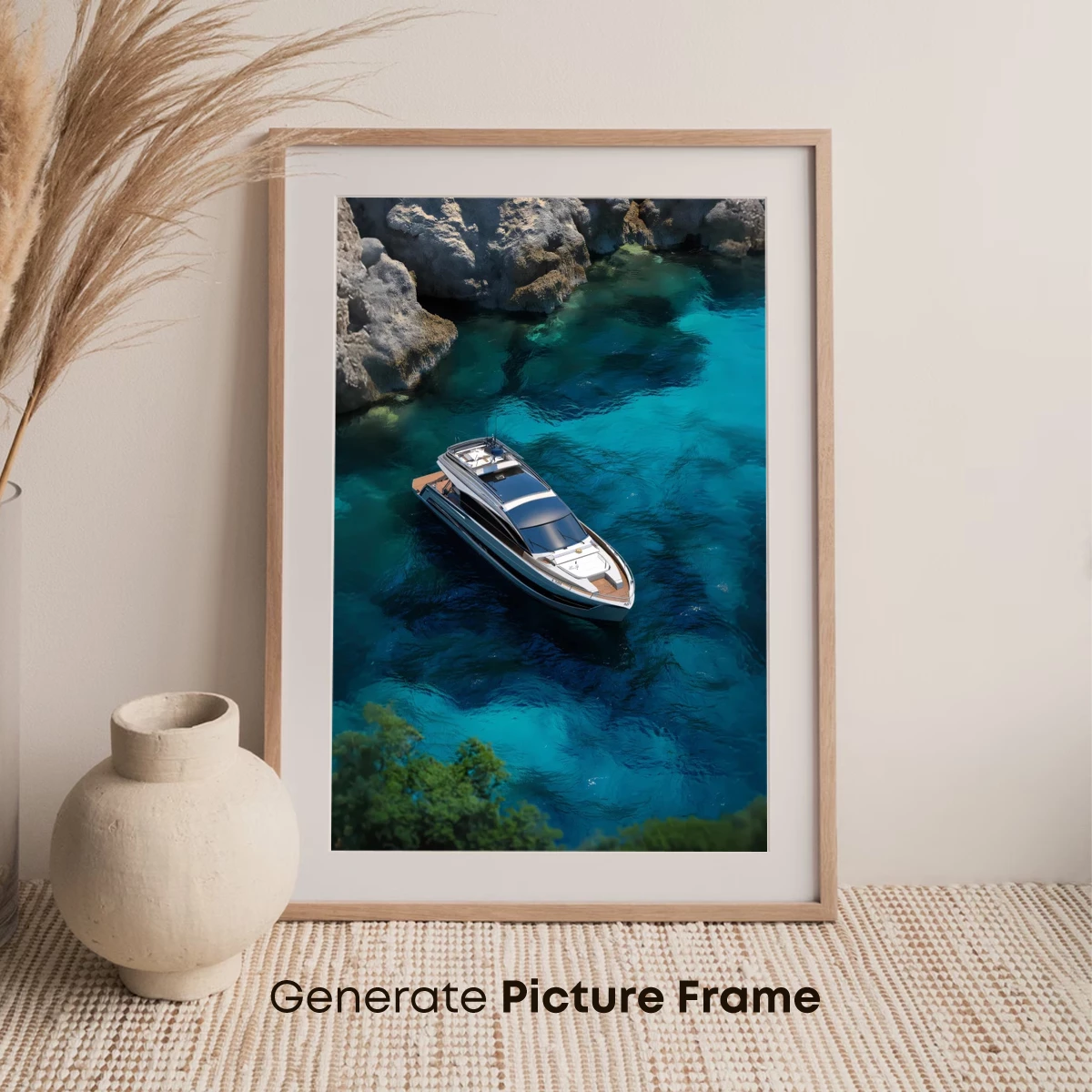 Crystal Blue Cove: Yacht Drifts in Turquoise Depths - Image 7