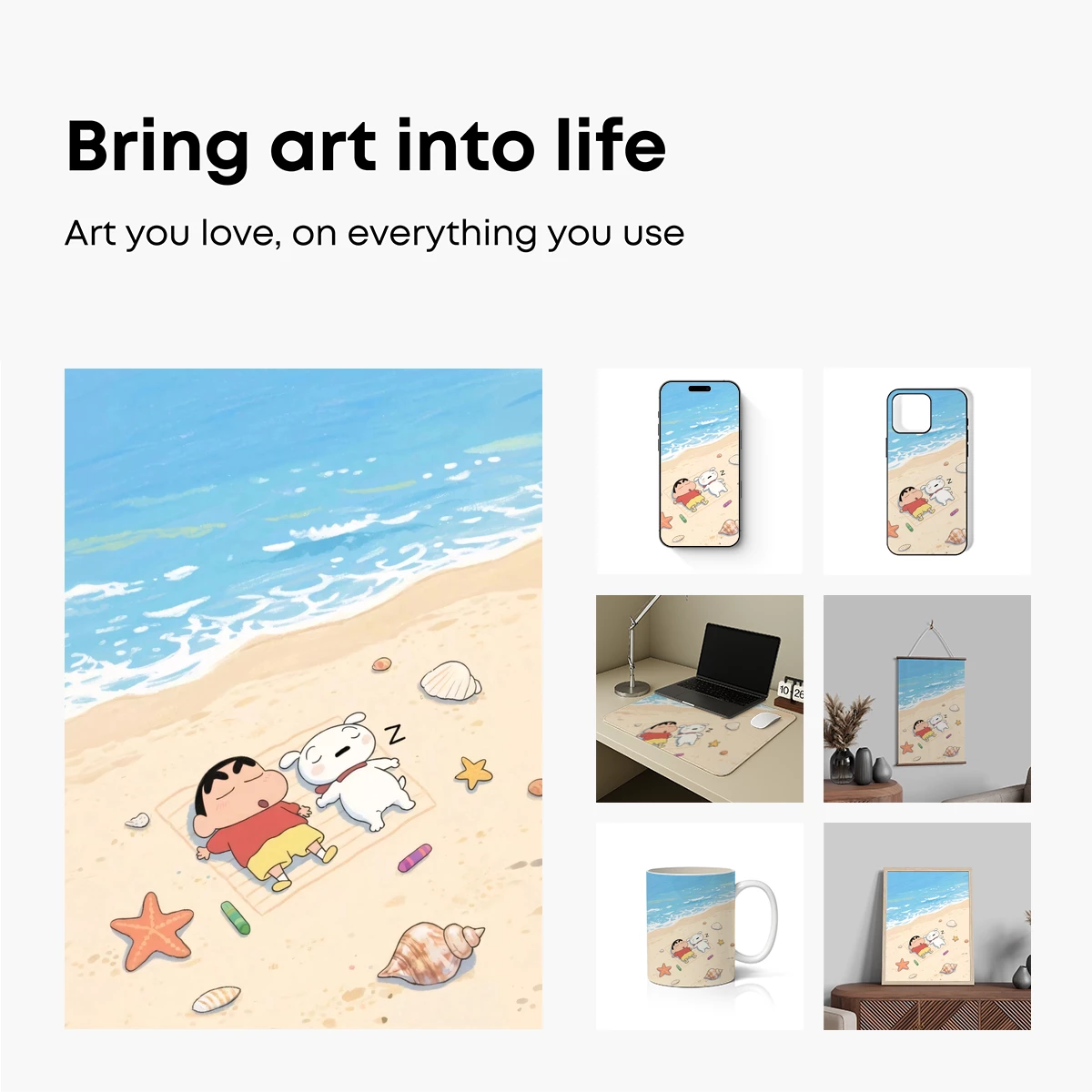 Beachside Slumber: Crayon Shin-chan's Dreamy Nap - Image 2