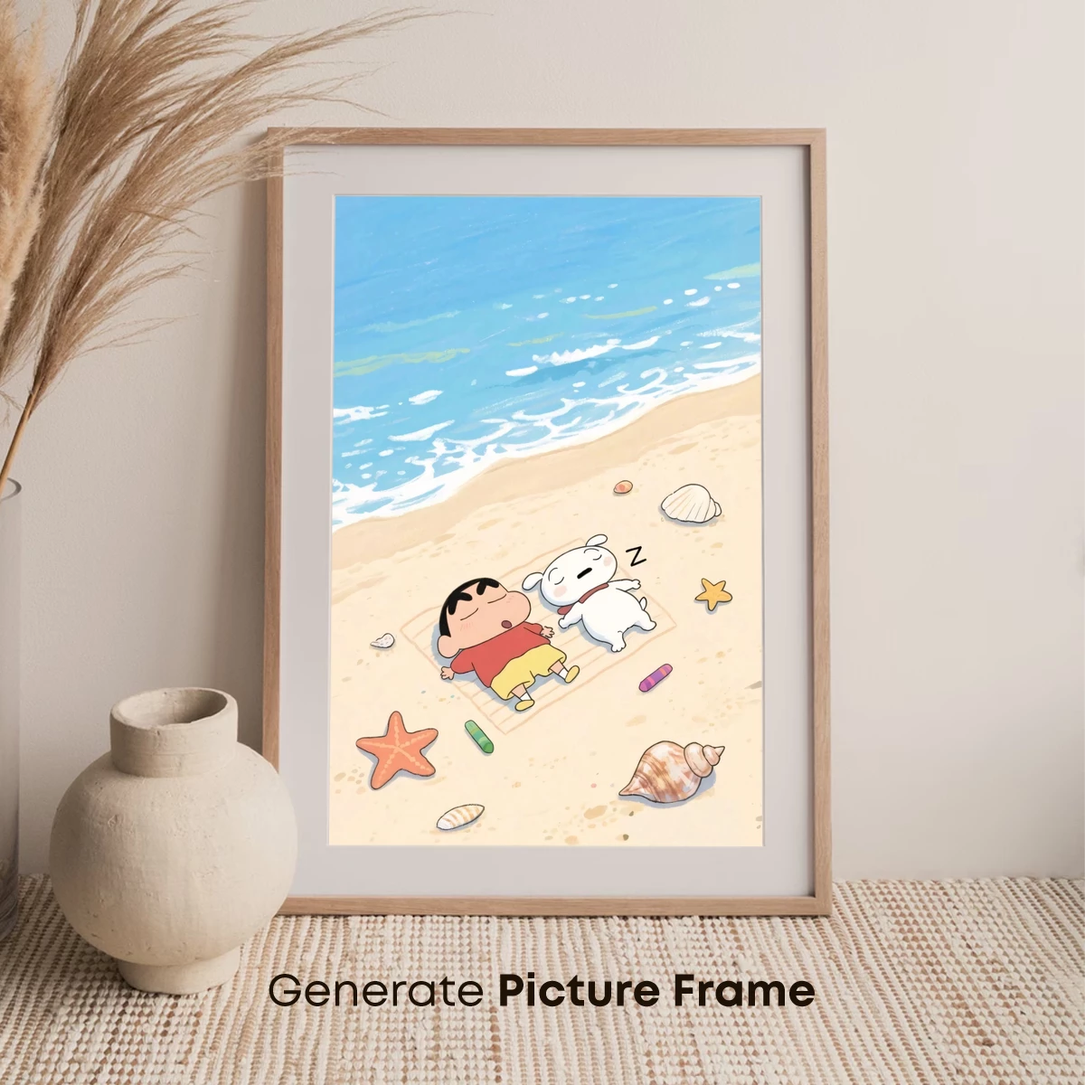 Beachside Slumber: Crayon Shin-chan's Dreamy Nap - Image 7