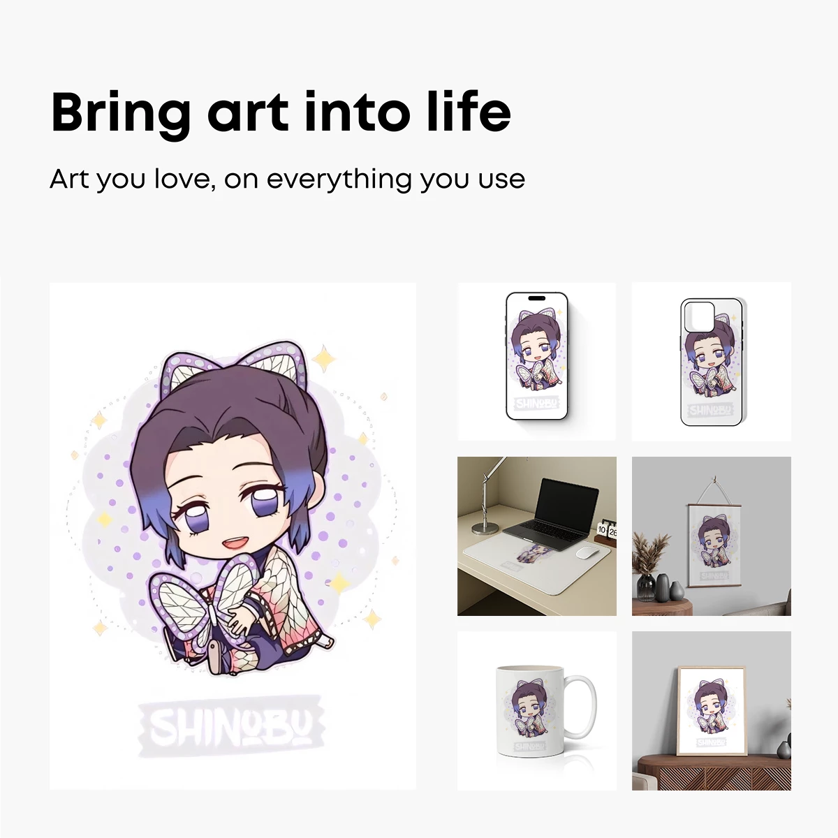 Chibi Shinbu: Whimsical Kitten Ears and Butterfly Wings - Image 2