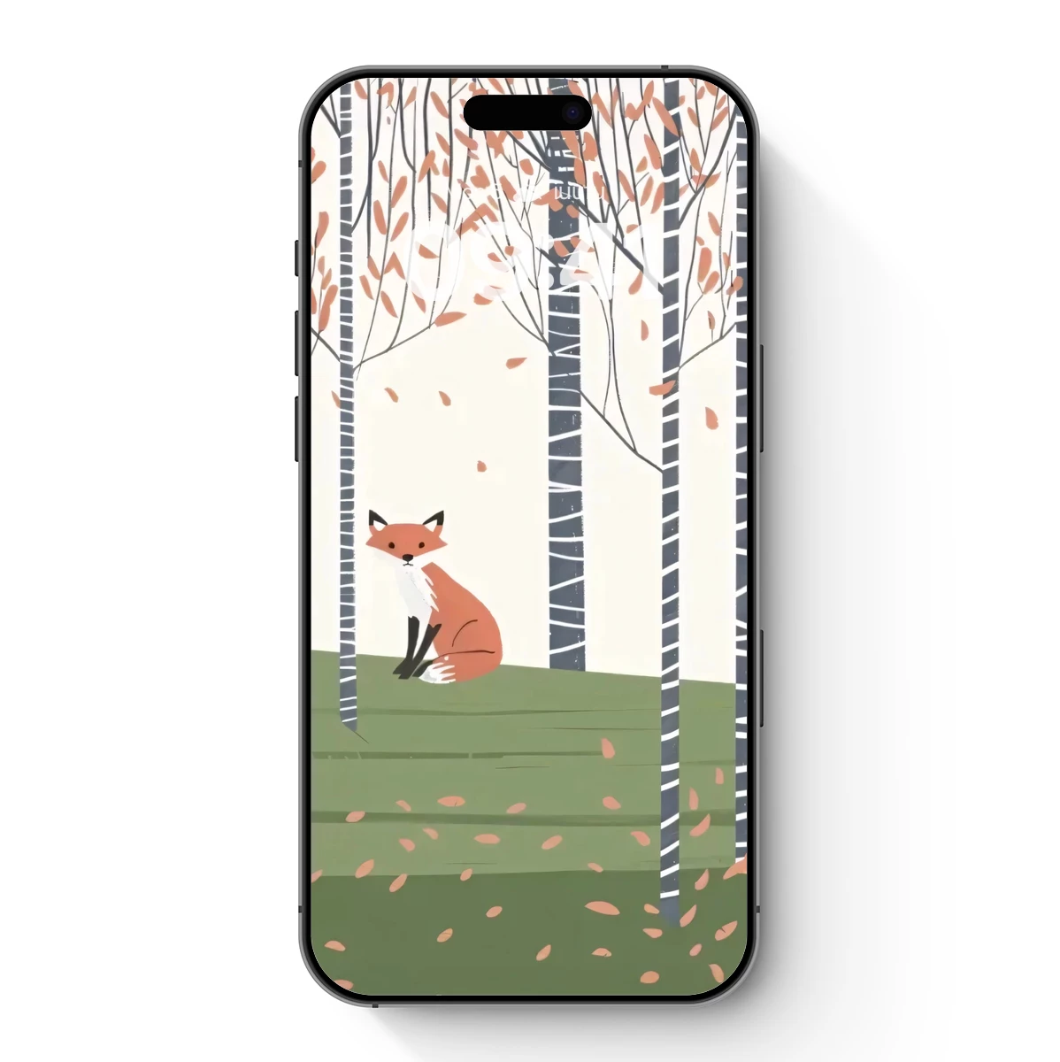 Autumn Fox in Birch Grove