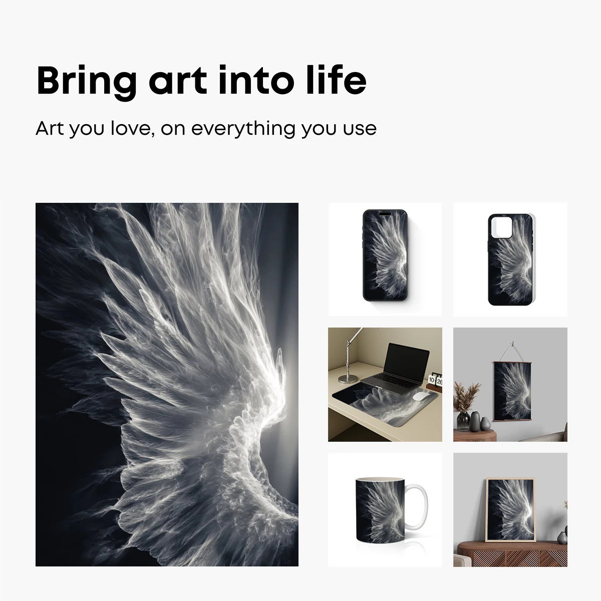 Ethereal Smoke Wings: A Surreal Flight of Light and Shadow - Image 2