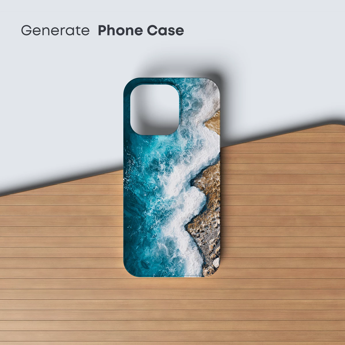 Azure Waves Crashing on Golden Shore - Image 3