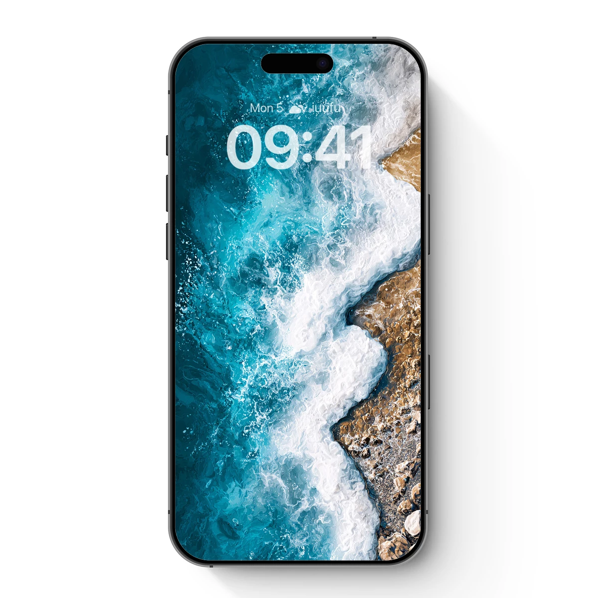 Azure Waves Crashing on Golden Shore