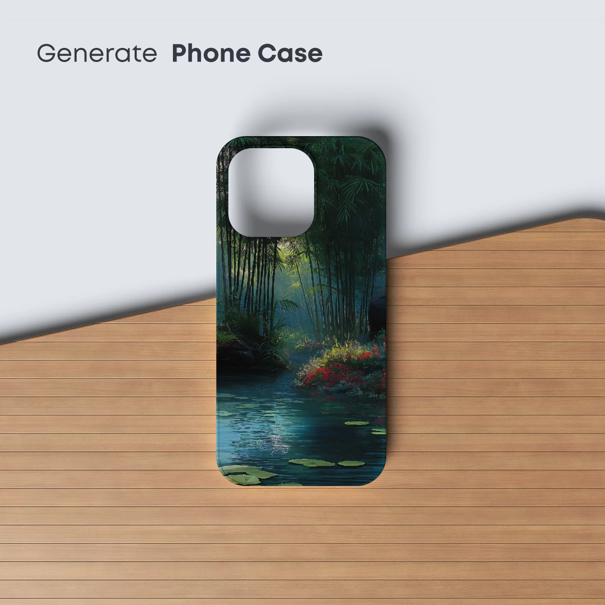 Enchanted Bamboo Grove with Moonlit Lily Pond - Image 3