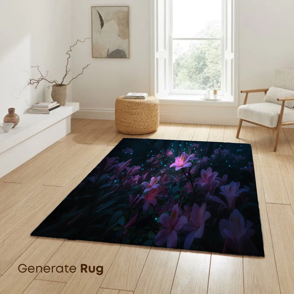 Enchanted Floral Symphony: Bioluminescent Garden - Image 6
