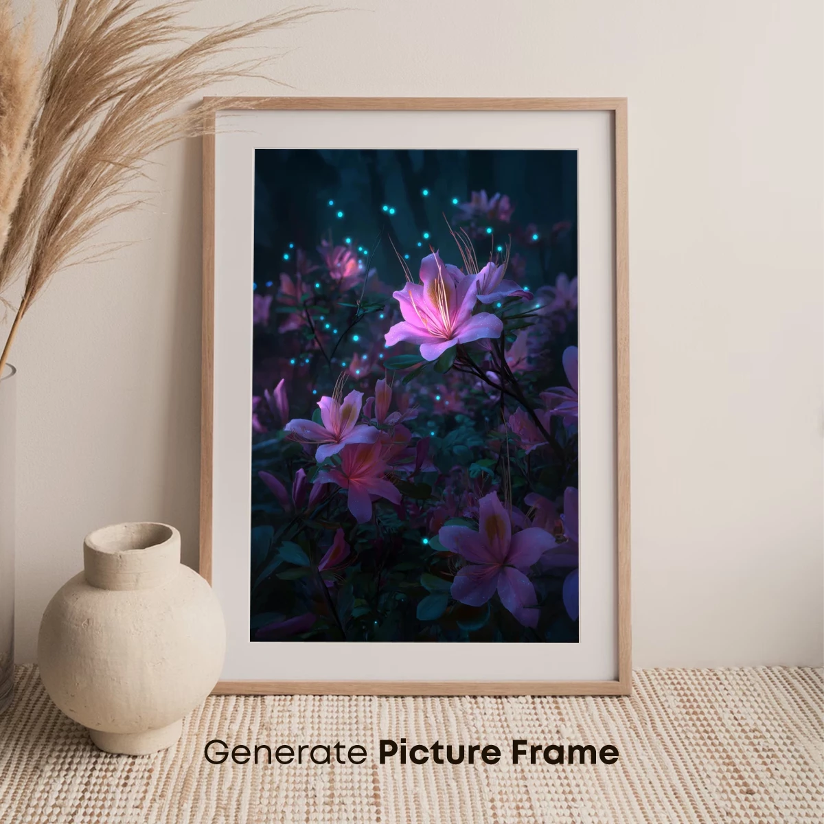 Enchanted Floral Symphony: Bioluminescent Garden - Image 7