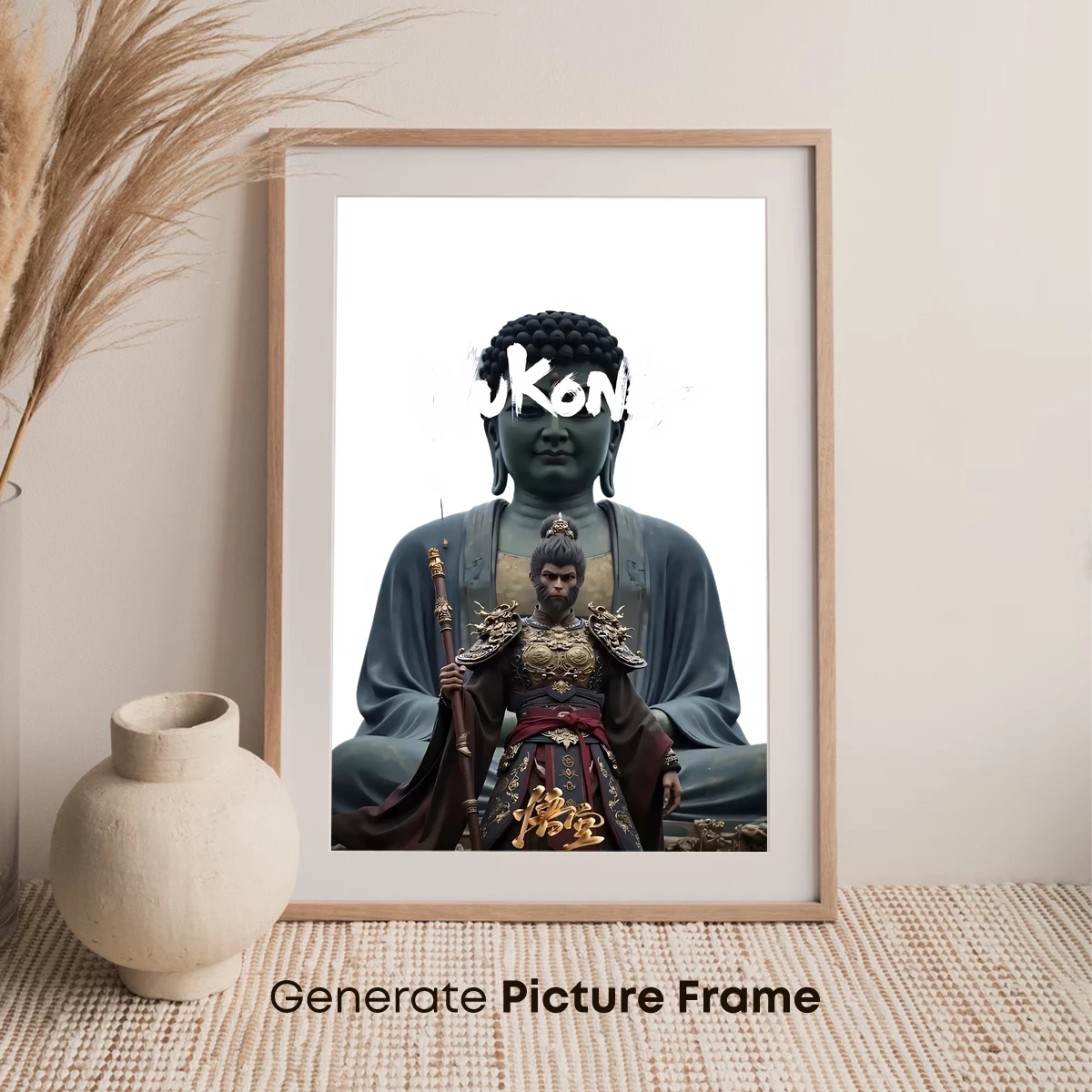 Epic Fusion: Buddha Statue Meets Warrior Spirit - Image 7