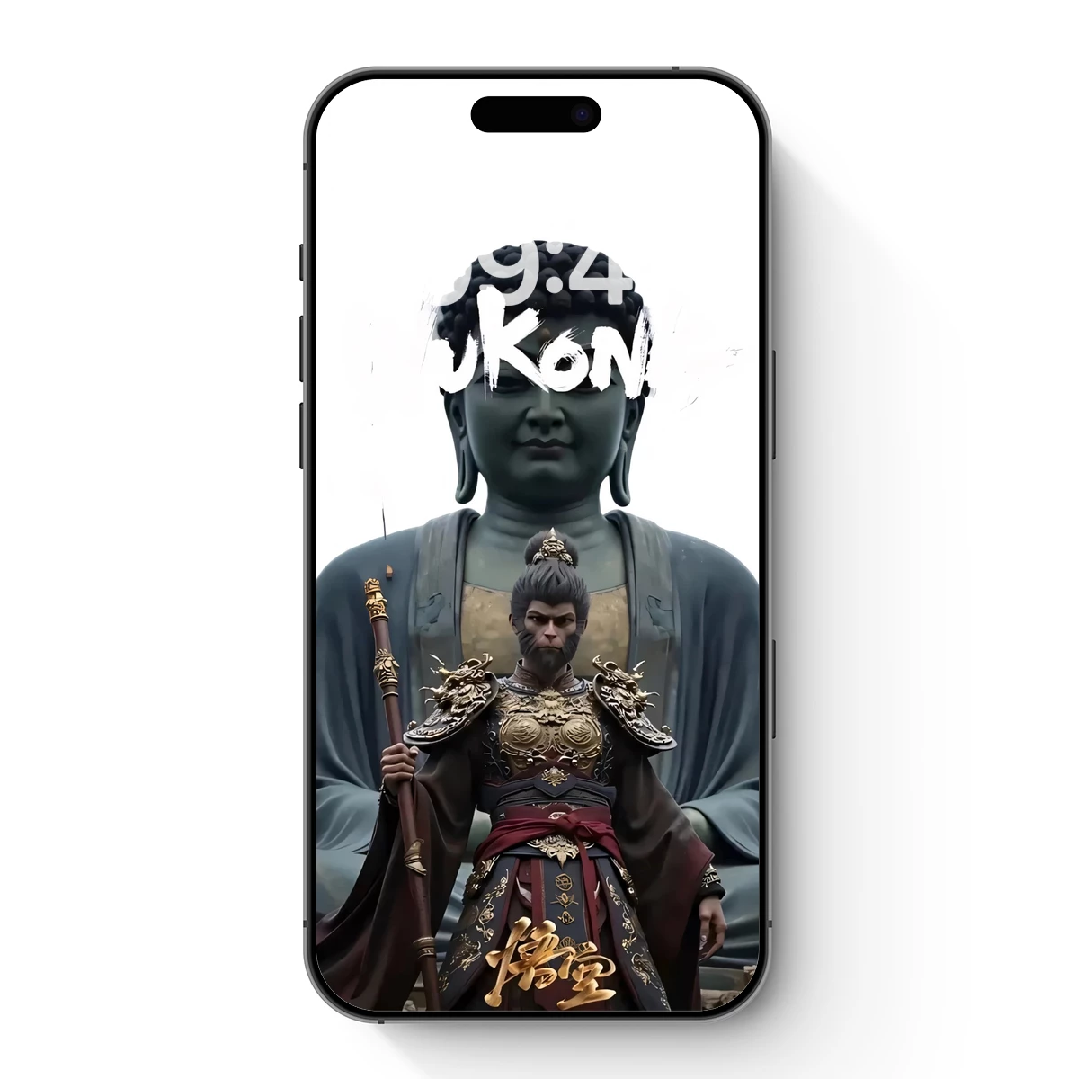 Epic Fusion: Buddha Statue Meets Warrior Spirit