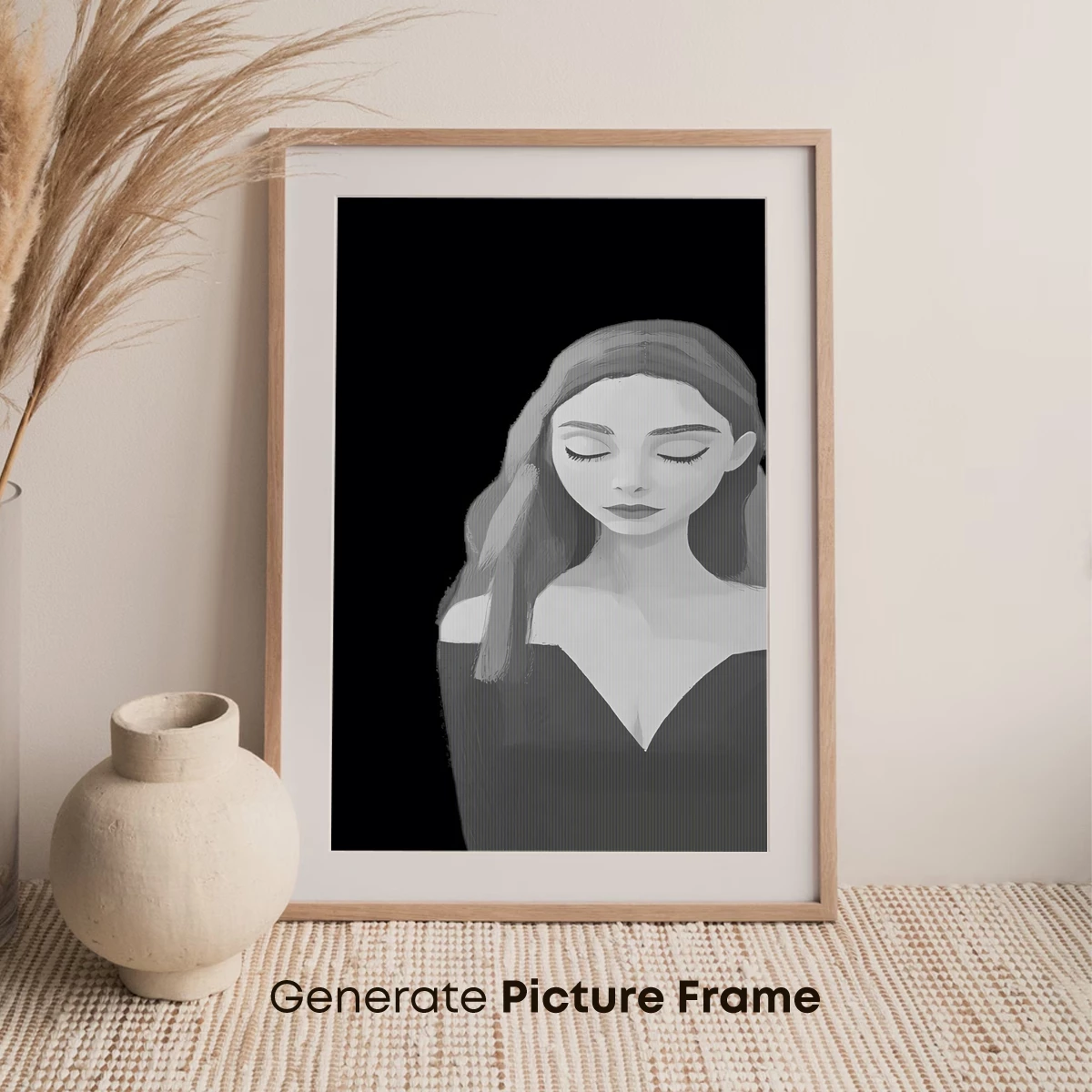 Monochrome Serenity: A Portrait of Tranquil Elegance - Image 7