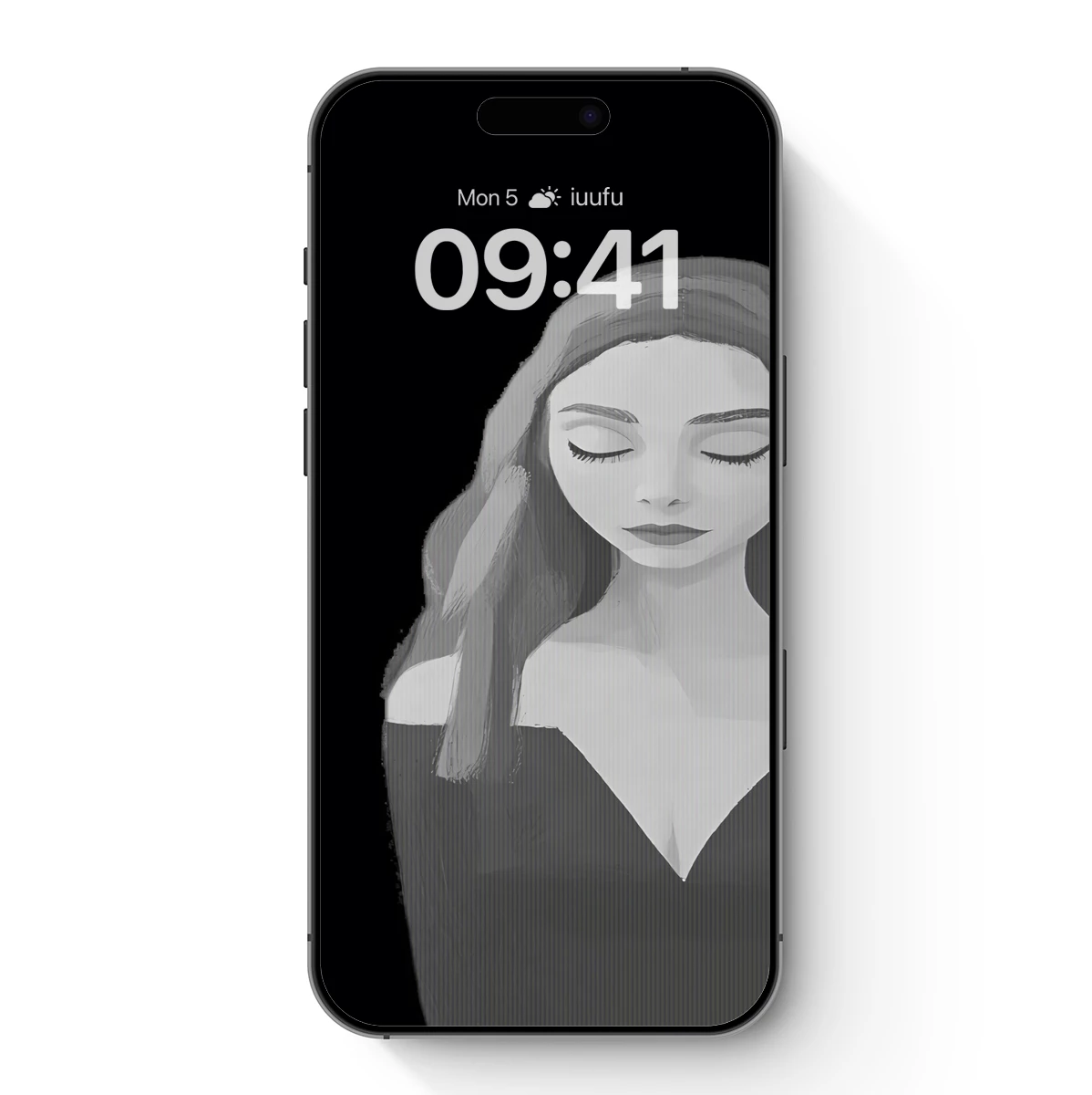 Monochrome Serenity: A Portrait of Tranquil Elegance