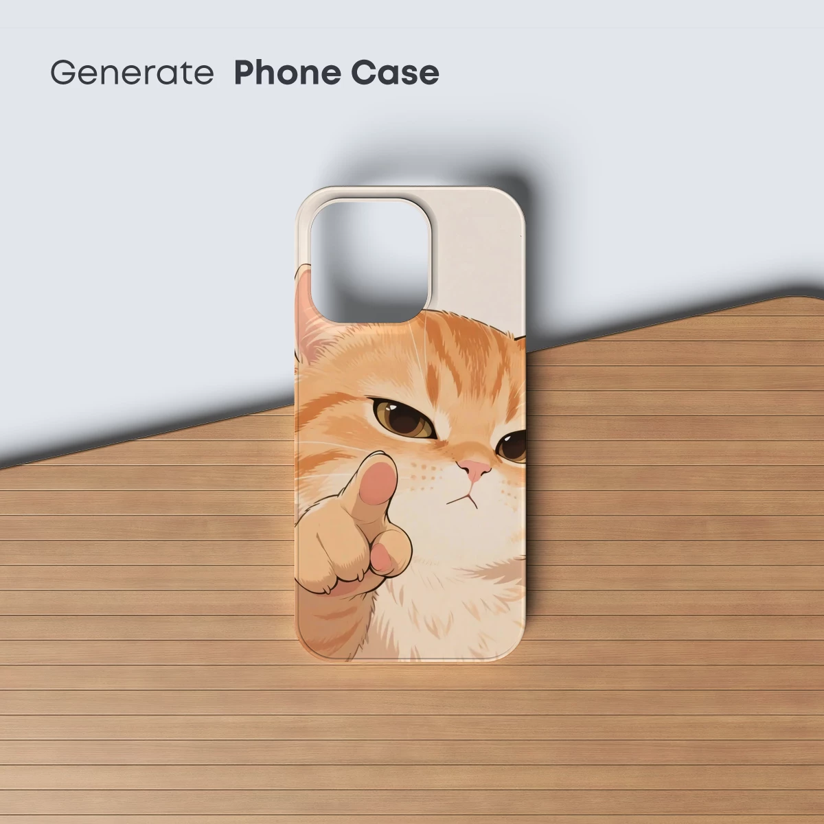 Grumpy Cat's Finger-Wag: A Whimsical Cartoon Portrait - Image 3