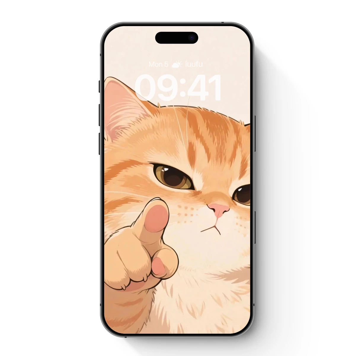 Grumpy Cat's Finger-Wag: A Whimsical Cartoon Portrait