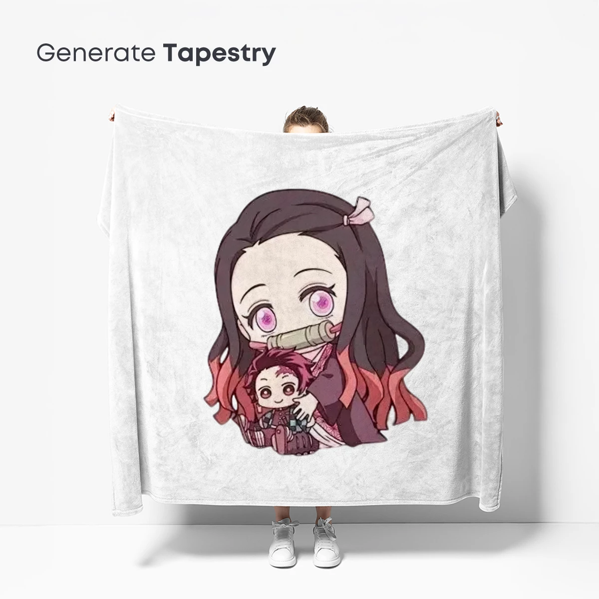 Chibi Duo in Vibrant Kimono: Anime Embrace - Image 5