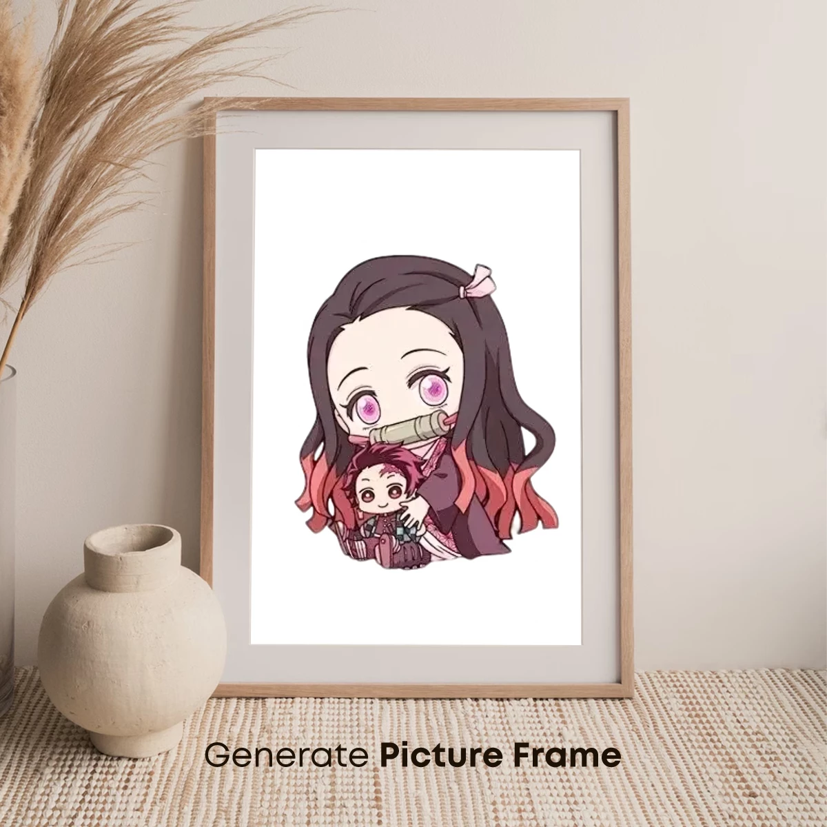 Chibi Duo in Vibrant Kimono: Anime Embrace - Image 7