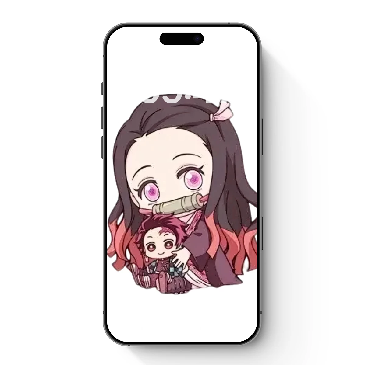 Chibi Duo in Vibrant Kimono: Anime Embrace