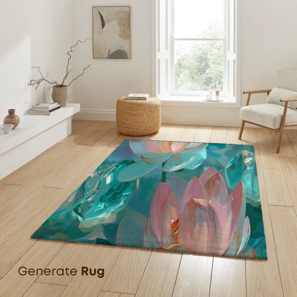 Crystal Lotus Garden: Ethereal Blooms in Aquamarine Dreams - Image 6