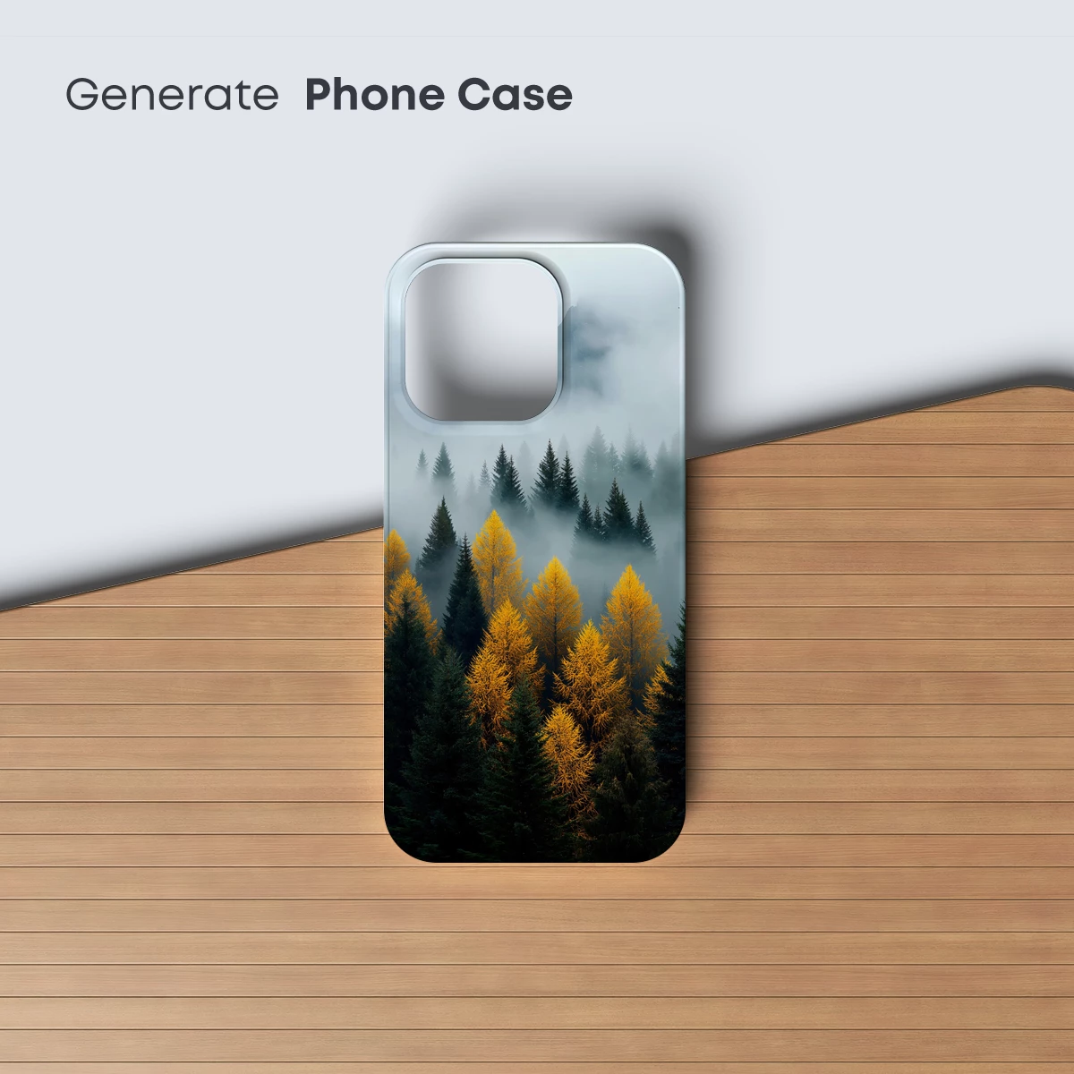 Golden Larches in Misty Mountain Haze - Image 3
