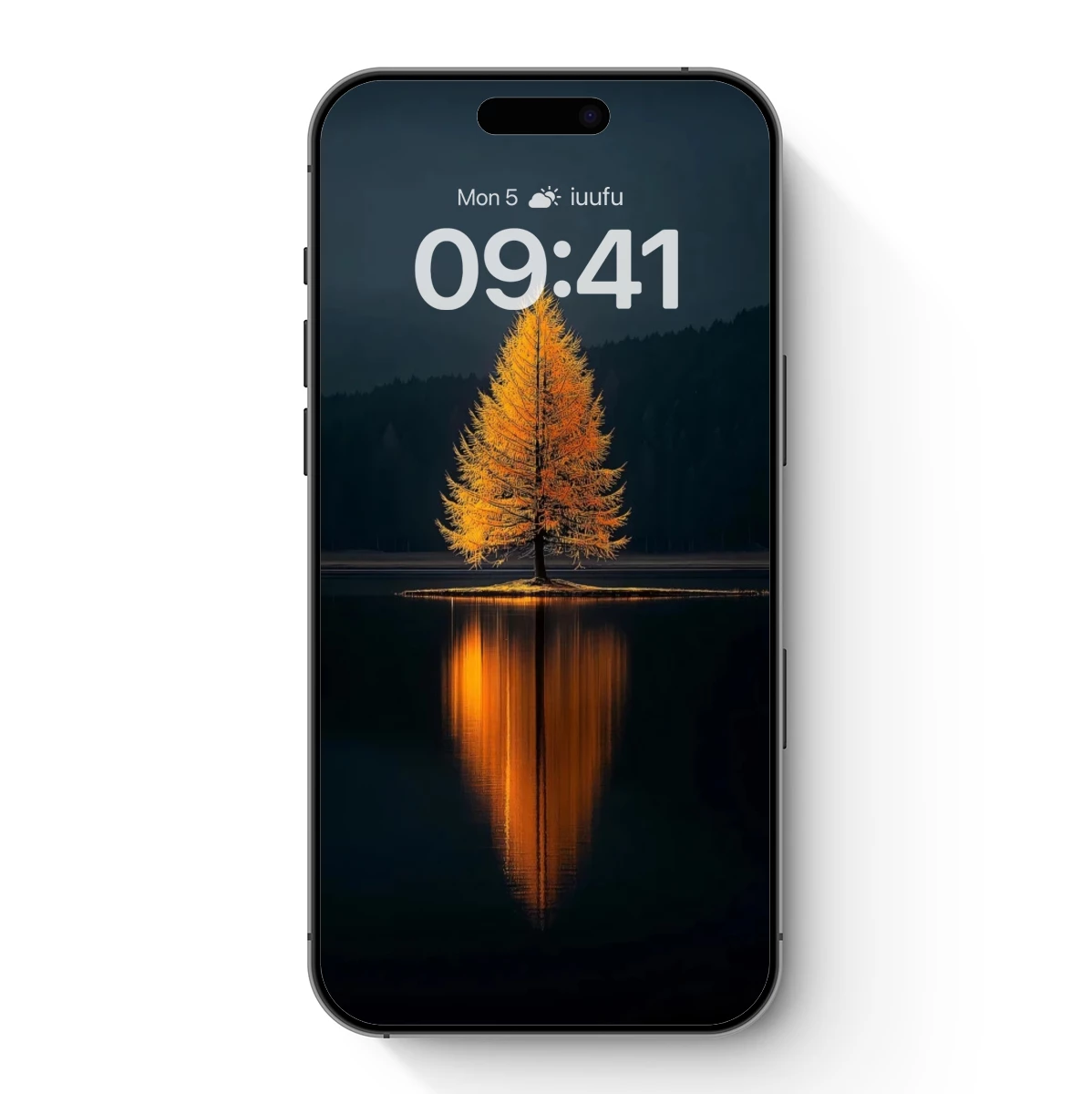 Golden Solitude: A Lone Tree's Reflection in Twilight