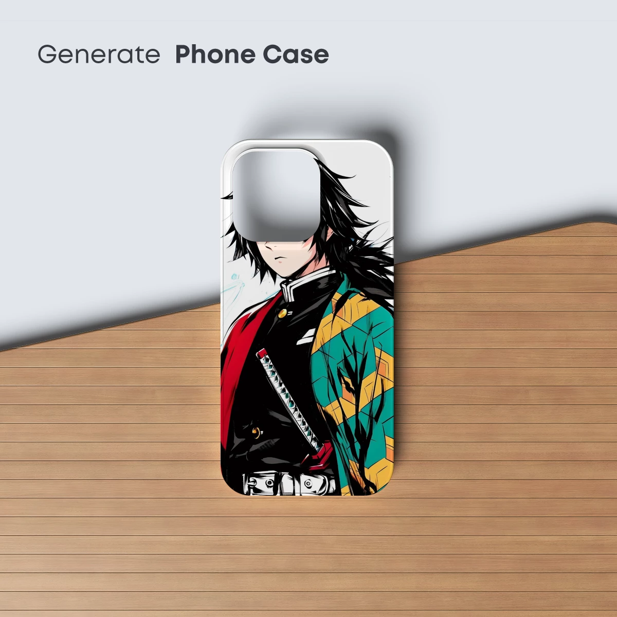Samurai Spirit: Anime Warrior with Vibrant Kimono - Image 3