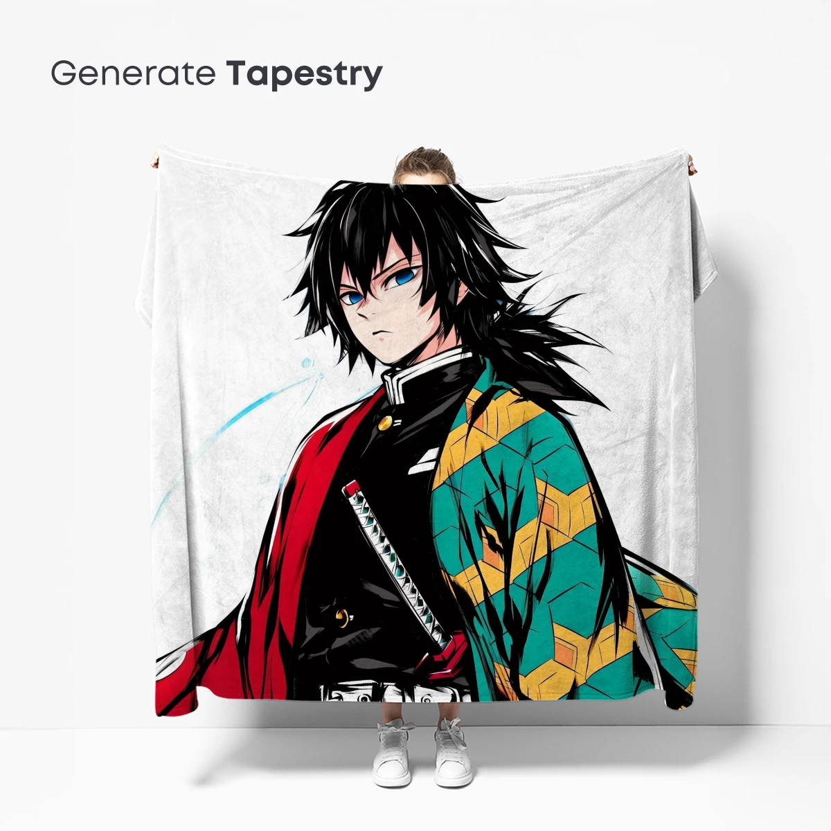 Samurai Spirit: Anime Warrior with Vibrant Kimono - Image 5