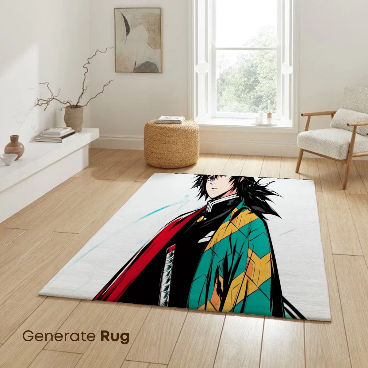 Samurai Spirit: Anime Warrior with Vibrant Kimono - Image 6