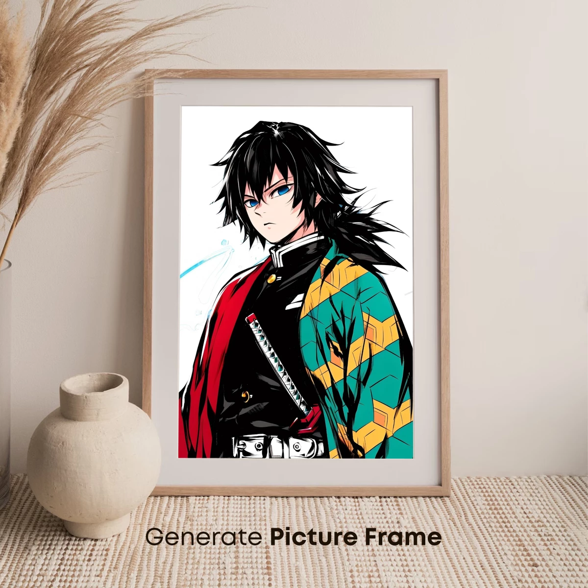 Samurai Spirit: Anime Warrior with Vibrant Kimono - Image 7