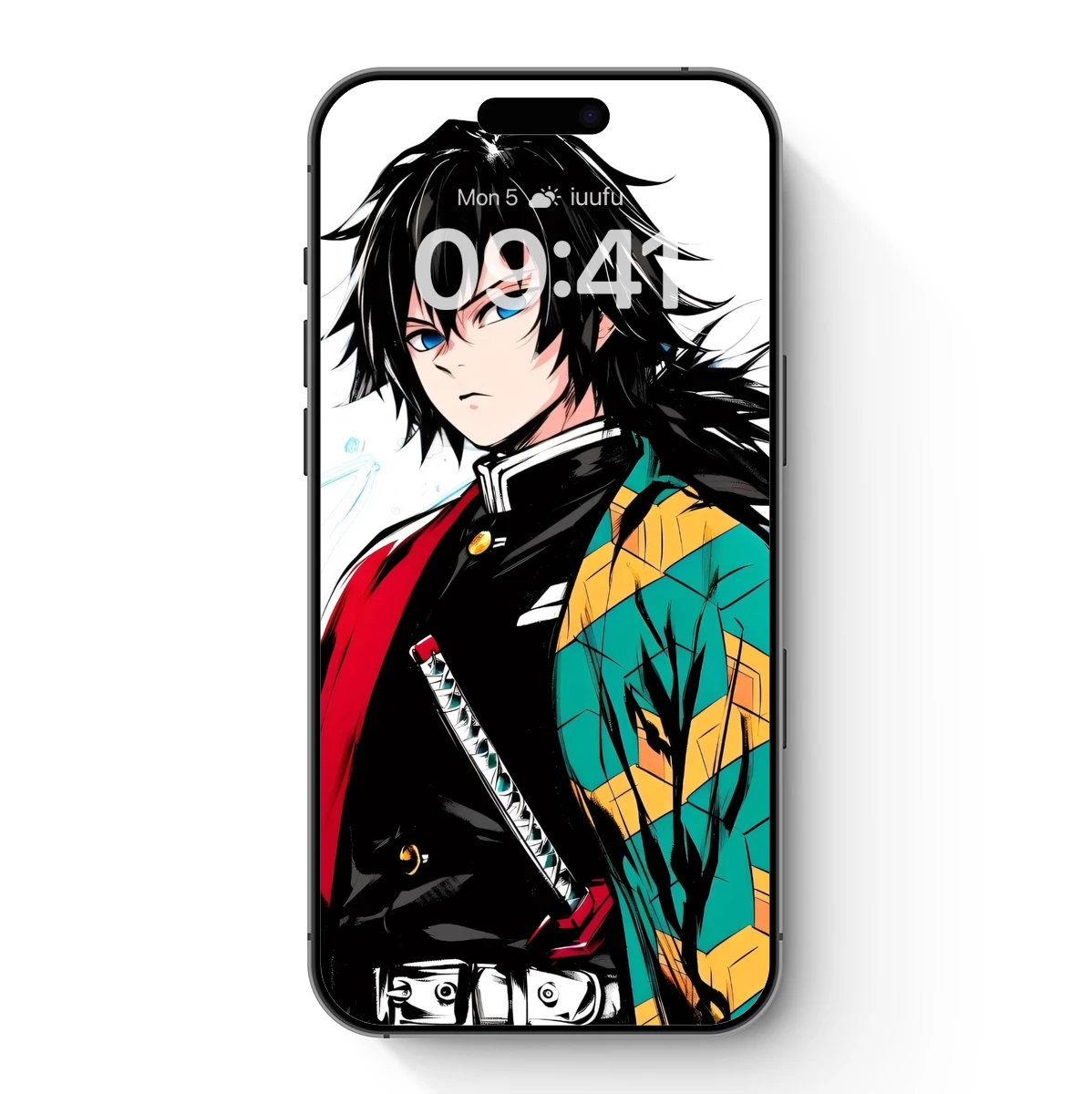Samurai Spirit: Anime Warrior with Vibrant Kimono
