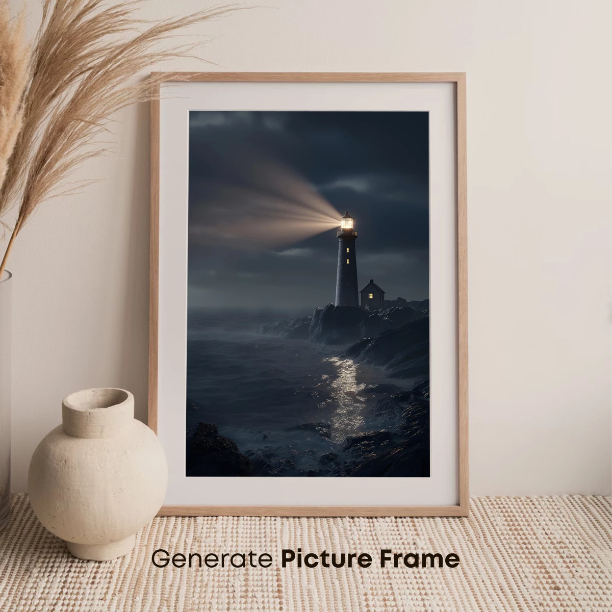 Luminous Beacon in Stormy Night - Image 7