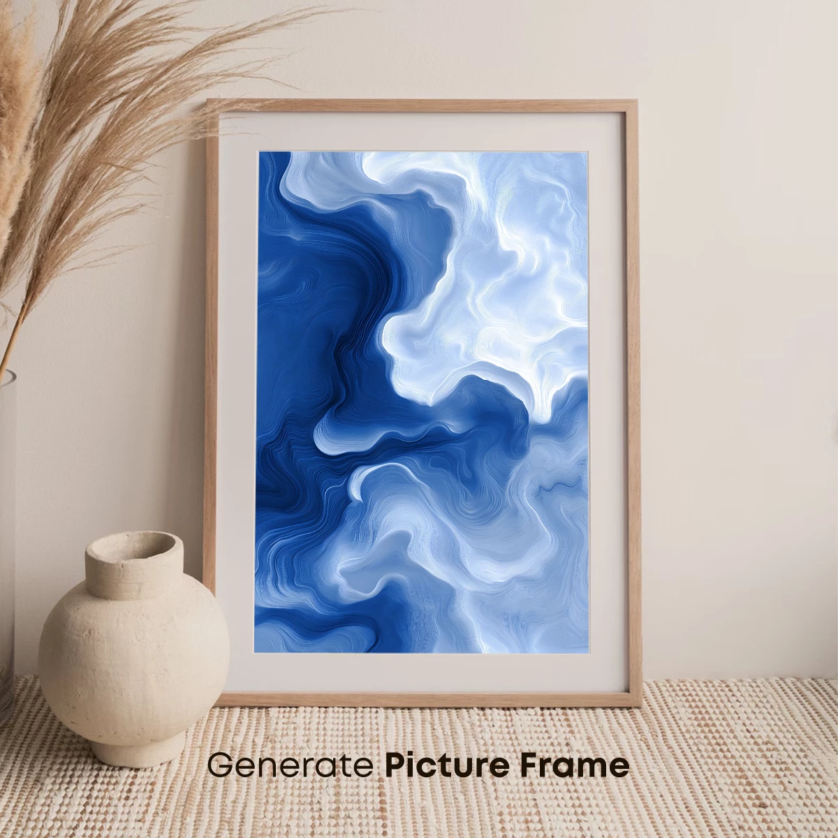 Ethereal Blue Currents: A Fluid Abstract Odyssey - Image 7