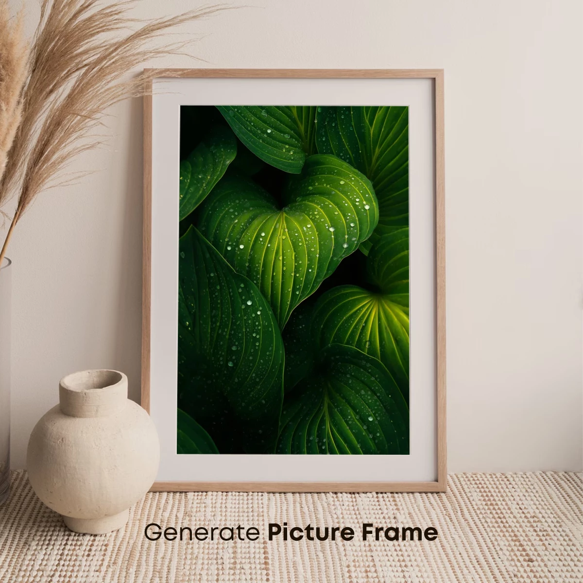 Dew-Kissed Hosta Leaves: Nature's Velvet Embrace - Image 7