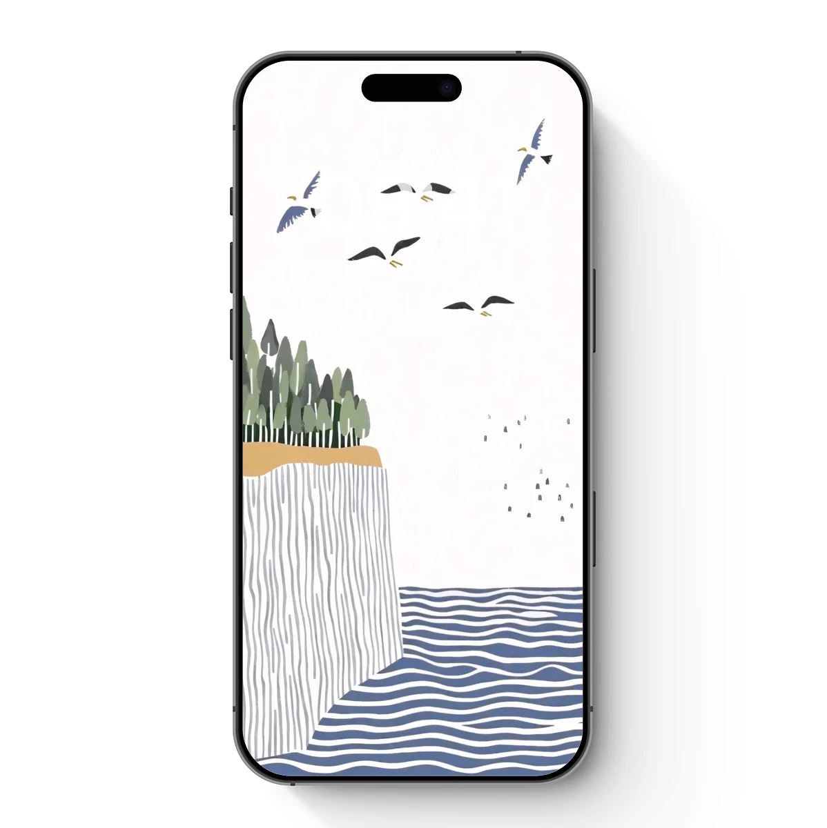 Cliffside Serenity: Birds in Flight Over Calm Waters