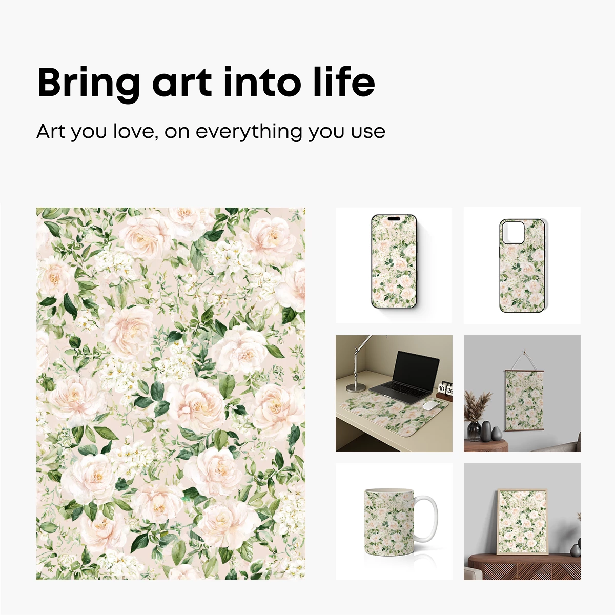 Ethereal Rose Garden in Soft Watercolor Hues - Image 2