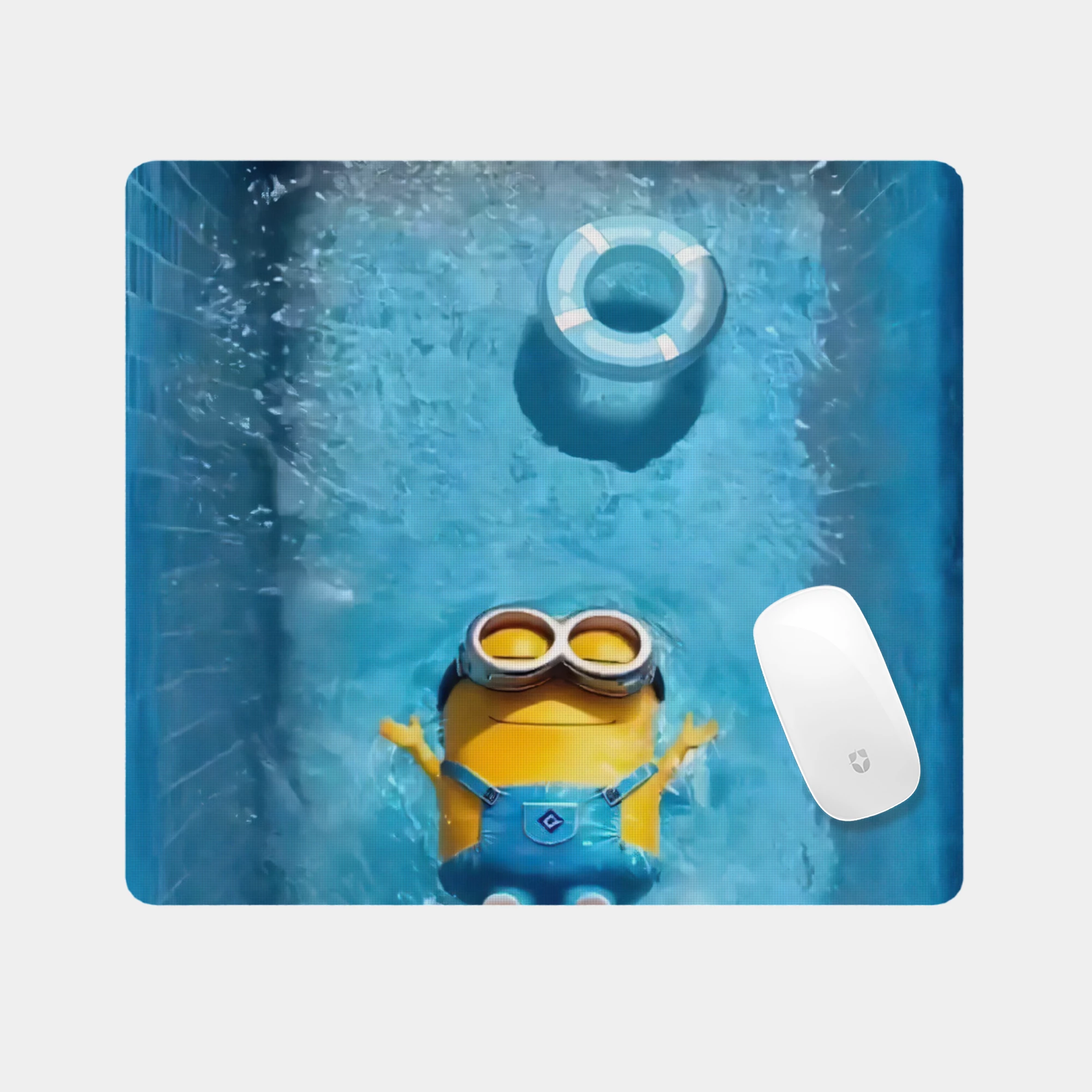 Minion Pool Float Glass mouse pad