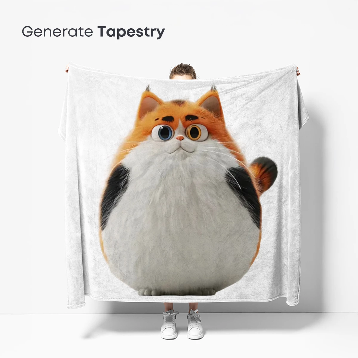 Chubby Cat Charm: Whimsical Fluff in Bold Colors - Image 5