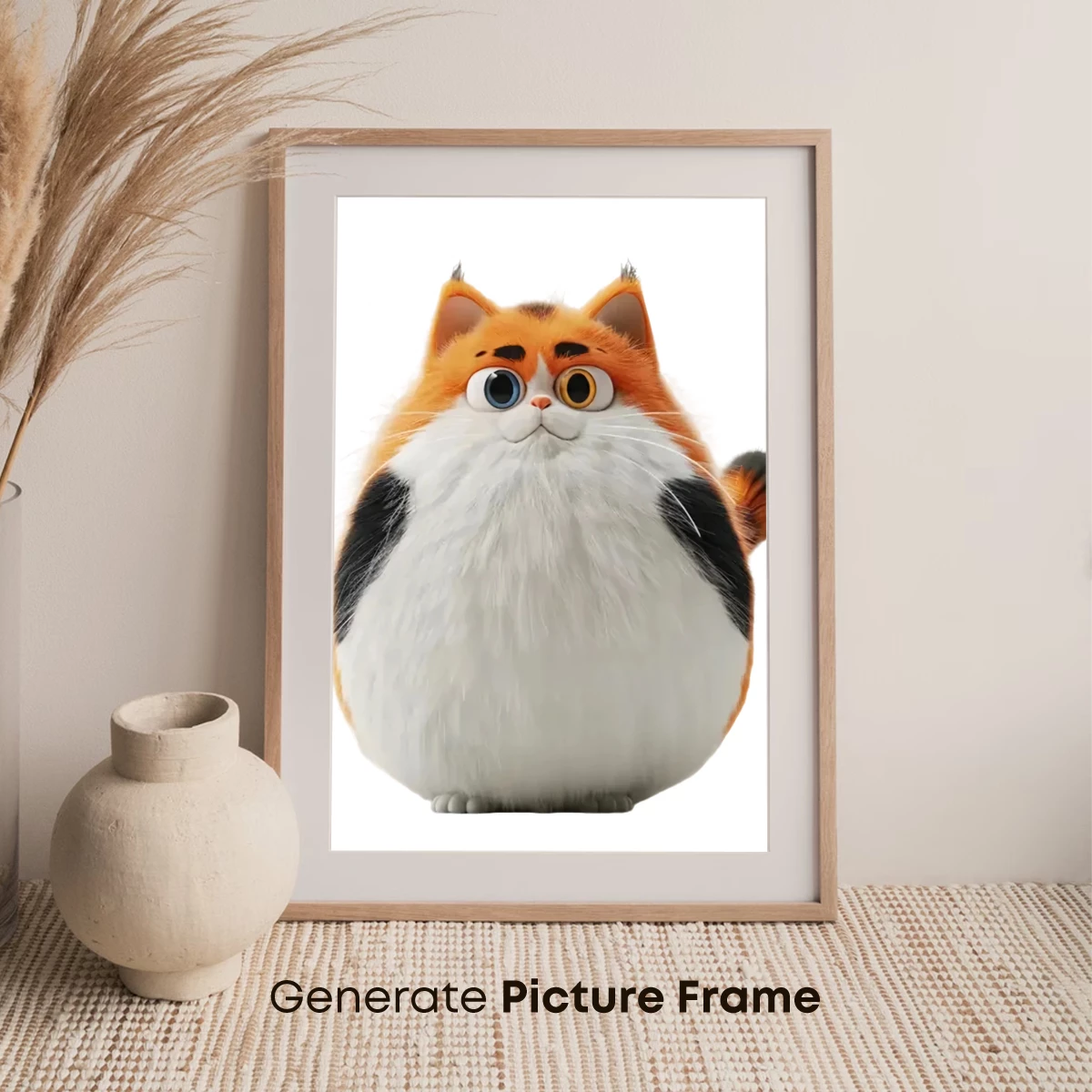 Chubby Cat Charm: Whimsical Fluff in Bold Colors - Image 7