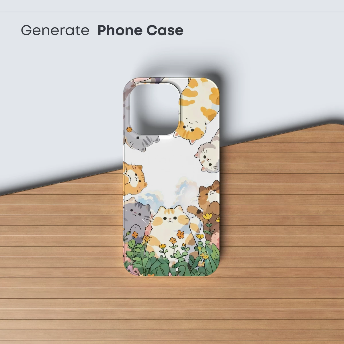 Cats in Floral Harmony: Whimsical Feline Gathering - Image 3