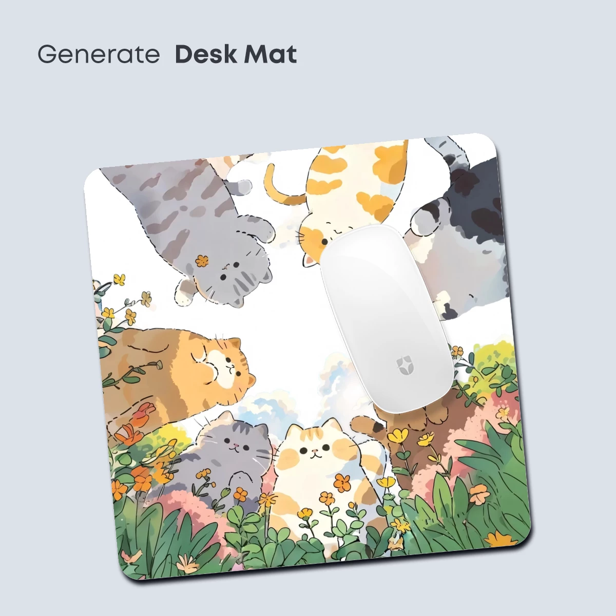 Cats in Floral Harmony: Whimsical Feline Gathering - Image 4